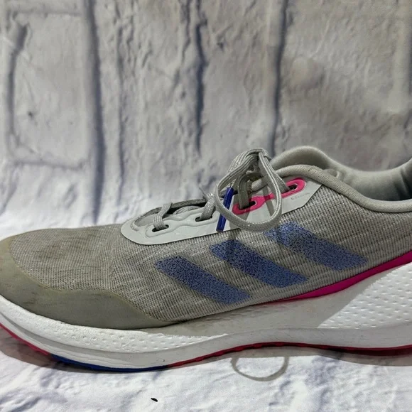 Adidas Kids Gray and Pink Sneakers - Picture 4 of 8